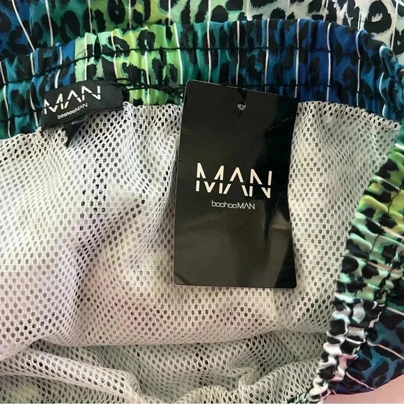 Vibrant Leopard Print Swim Trunks - Picture 3 of 4